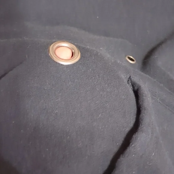 Teddy Fresh Black Pullover Unisex Hoodie Grommet Accents Streetwear Style Size L - Picture 4 of 8